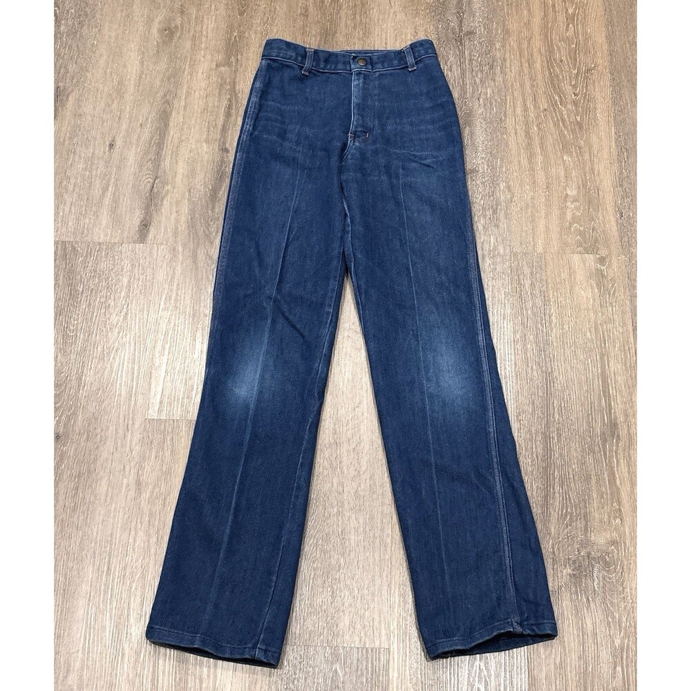 Vintage 70s Gap High Rise Flare Jeans Talon 42 Indie Disco Boho Western